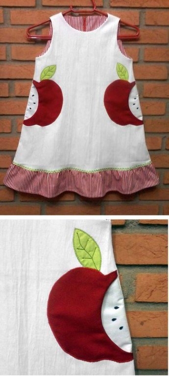 Милые кармашки для детского платья