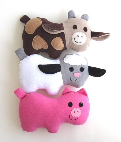 Забавные игрушки-подушки. Идеи для вдохновения