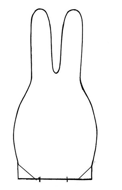 Шьем пасхальных зайчиков. Выкройка.