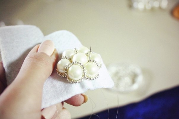 МК Массивное кольцо из жемчуга и бисера