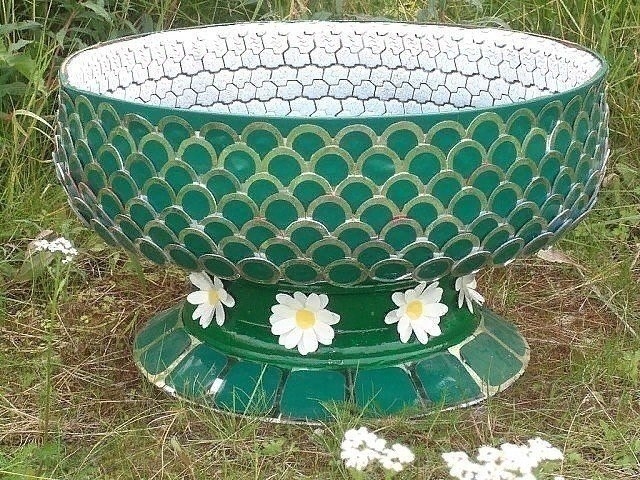 Вазоны из покрышек