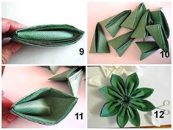 Лотос из салфеток