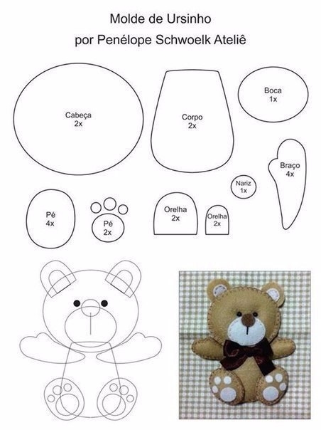 Мишки из фетра