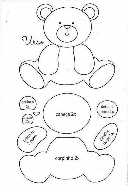 Мишки из фетра