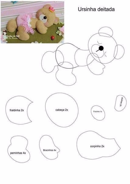 Мишки из фетра