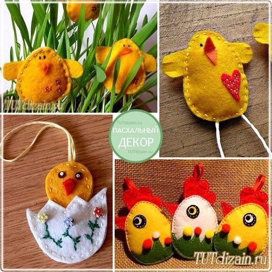 Пасхальные игрушки из фетра. Идеи для вдохновения