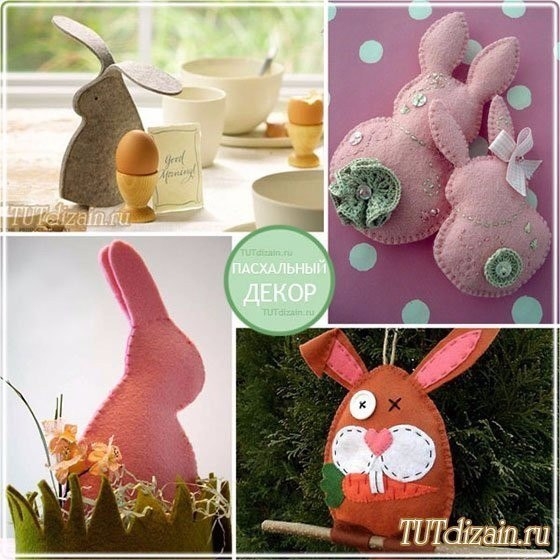 Пасхальные игрушки из фетра. Идеи для вдохновения