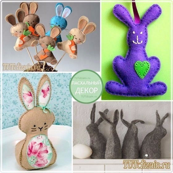 Пасхальные игрушки из фетра. Идеи для вдохновения