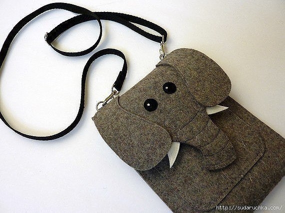 Сумочки для планшетника из фетра. Идеи для вдохновения.