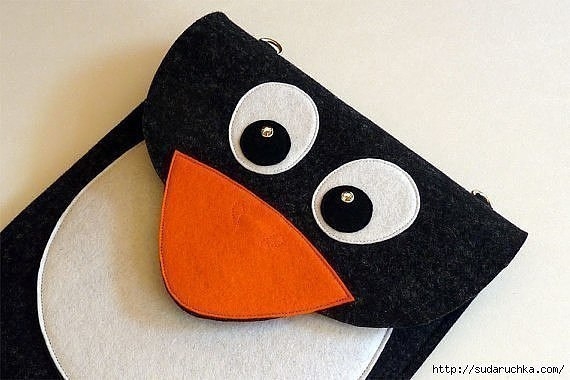 Сумочки для планшетника из фетра. Идеи для вдохновения.