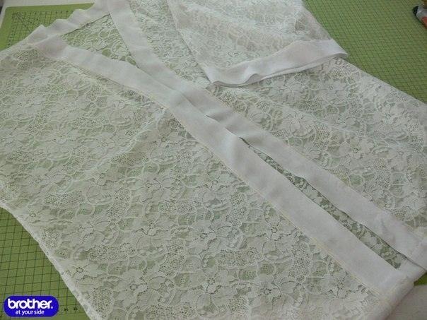 Кружевной халат-кимоно