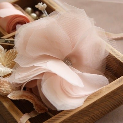 Цветок из шифона своими руками. МК.