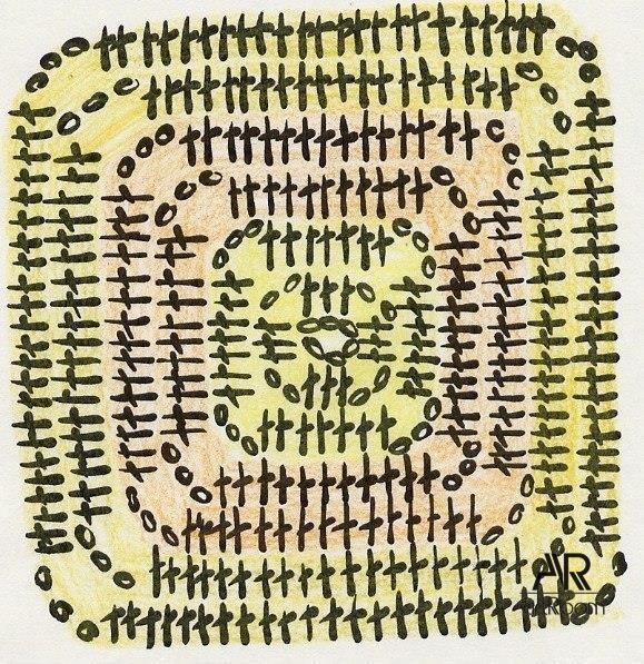 Плед из маленьких мотивов