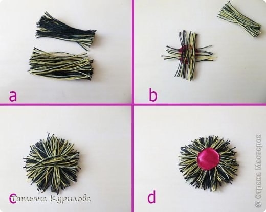 Маки из атласных лент.