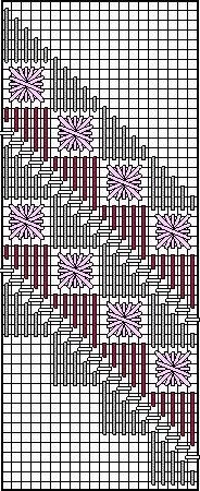 Вышивка барджелло. Необыкновенные факельные узоры+схемы