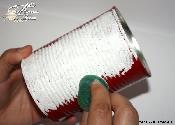 Декупаж железной банки. Фото мастер-класс