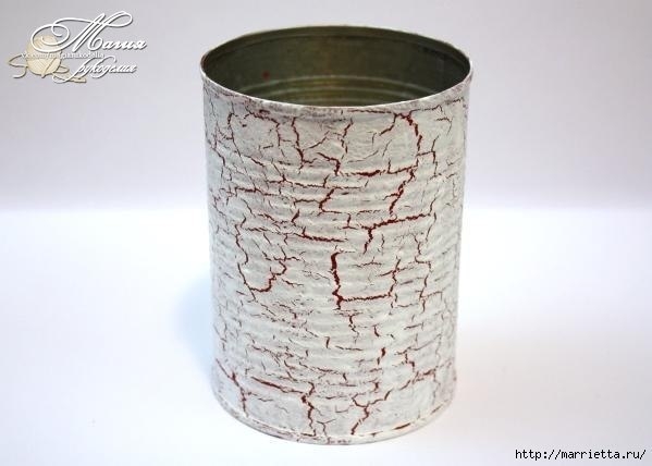 Декупаж железной банки. Фото мастер-класс