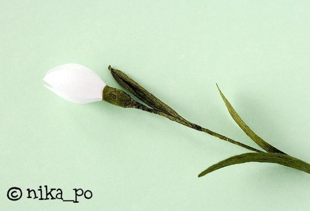 МК Подснежники из бумаги