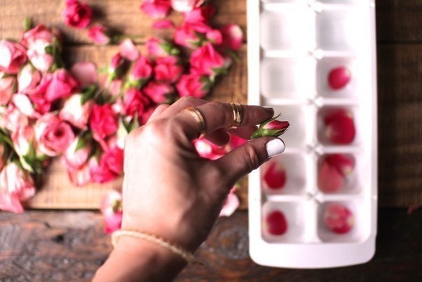 Цветочные кубики льда