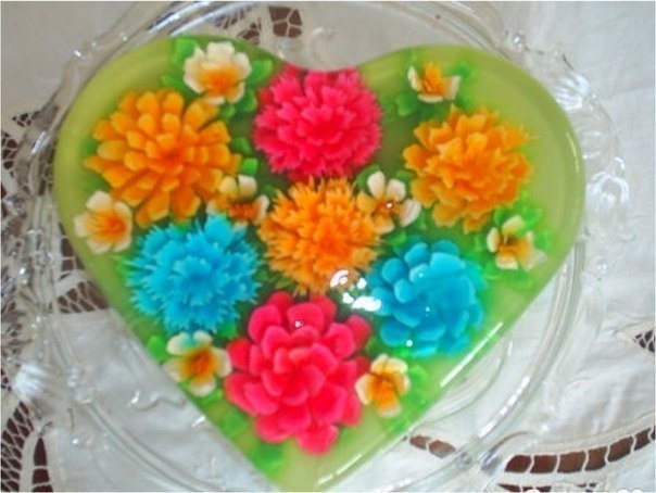 3D цветы в желе