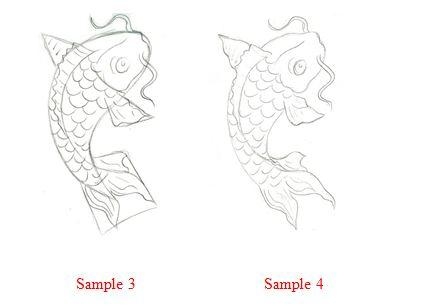 Как нарисовать рыбу карп