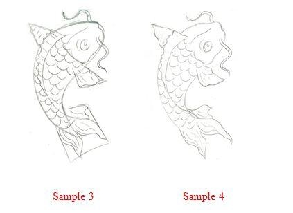 Как нарисовать рыбу карп