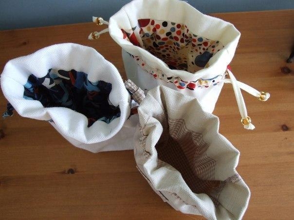 Простой способ пошива удобных мешочков.
