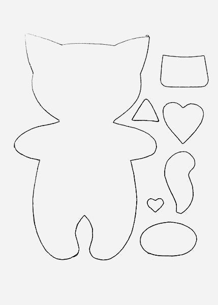 Шьём очаровательного котика из фетра