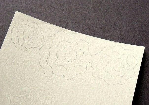 Объемные розы из бумаги для открыток.