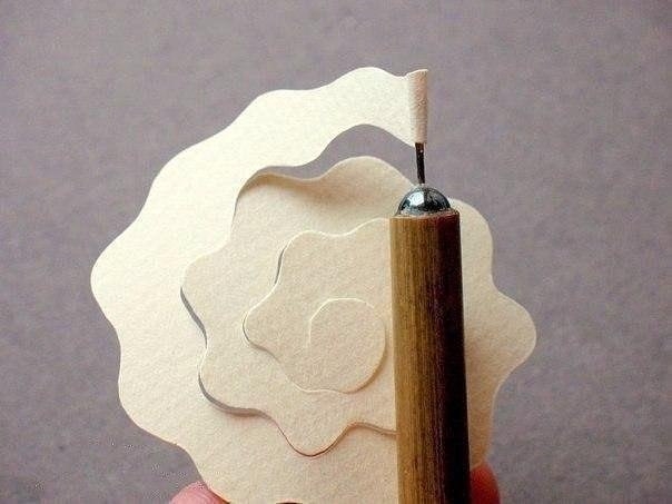 Объемные розы из бумаги для открыток.