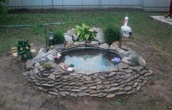 Пруд из старой покрышки. Как вам эта идея? Пруд из старой покрышки. Как вам эта идея?