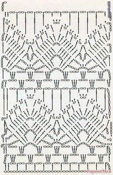 Узорчик крючком для юбочки.