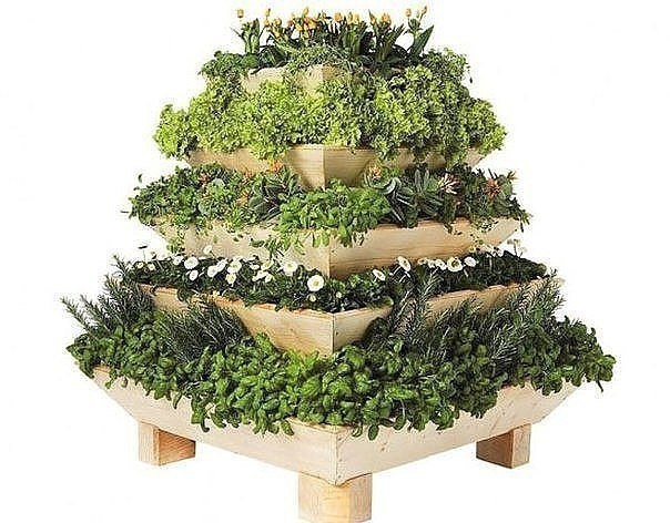 Идея для сада: сборная клумба.