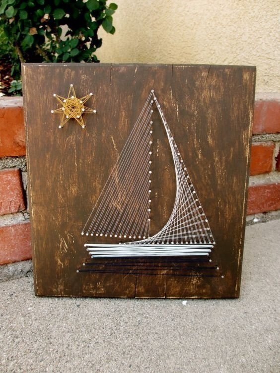 Идея: панно из ниток и гвоздей