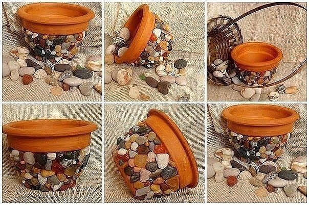 Украшение цветочных горшков