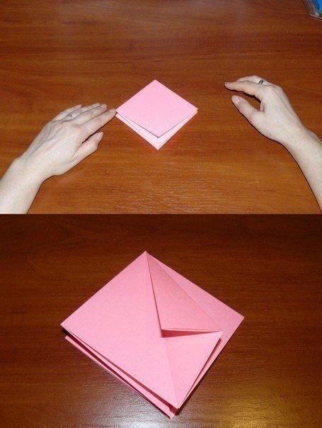 Корзина с лилиями. Оригами