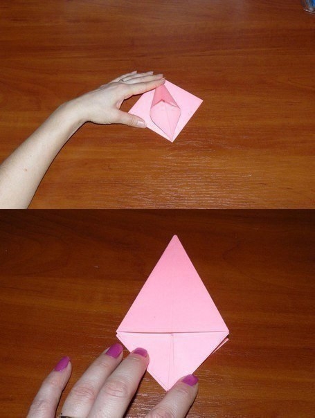 Корзина с лилиями. Оригами