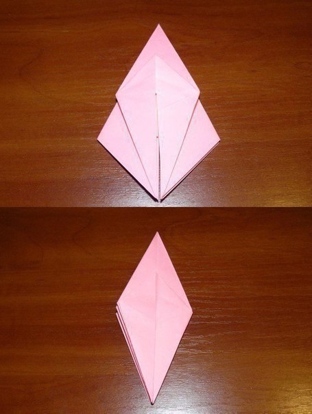 Корзина с лилиями. Оригами