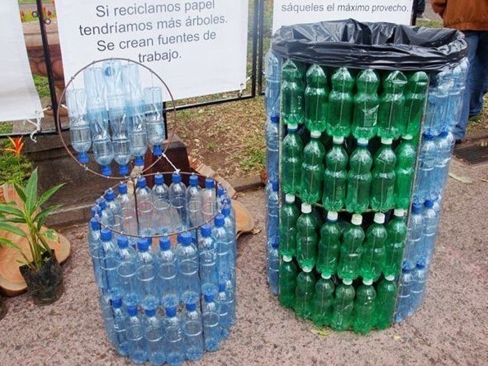 Идеи для дачи из пластиковых бутылок