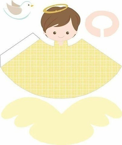 Бумажные ангелочки, схемы для вырезания