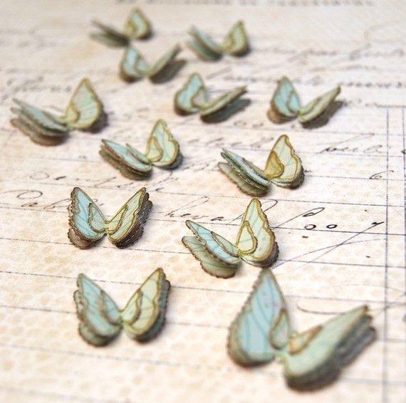 Бабочки из бумаги. Шаблон.