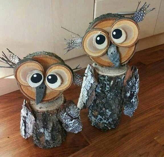Оригинальные поделки из спилов.