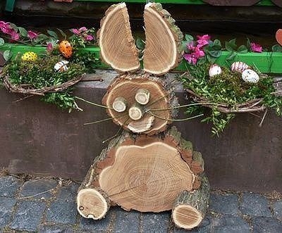 Оригинальные поделки из спилов.
