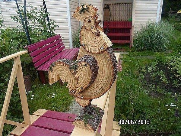 Оригинальные поделки из спилов.
