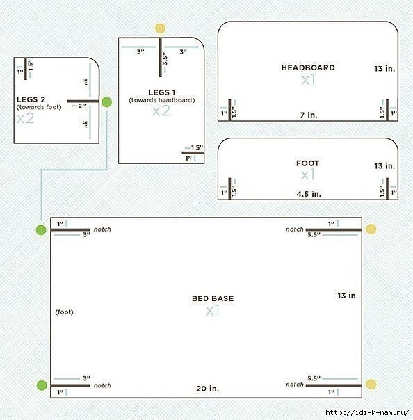 Кровать для куклы.
