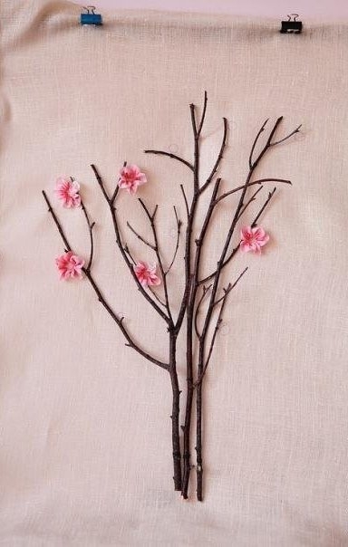 Объемная картина дерево с цветами