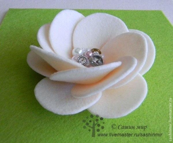 МК Цветок из фетра