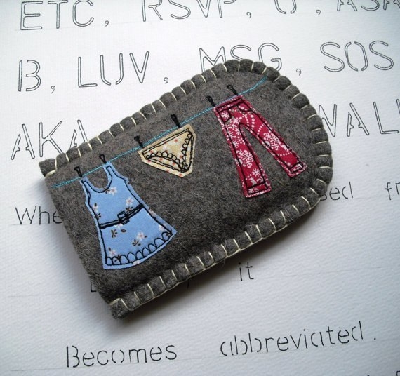 Чехлы для телефонов из фетра. Идеи для вдохновения.