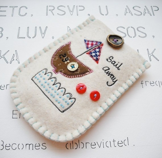 Чехлы для телефонов из фетра. Идеи для вдохновения.