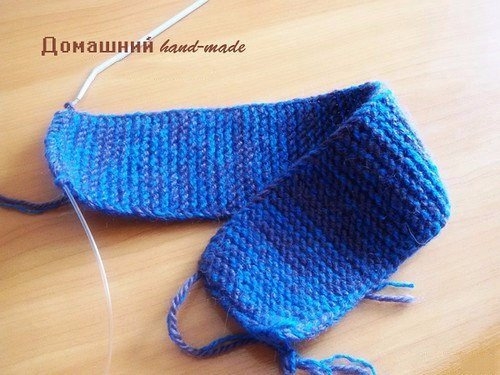 Тапочки на подошве вязаные спицами Тапочки на подошве вязаные спицами